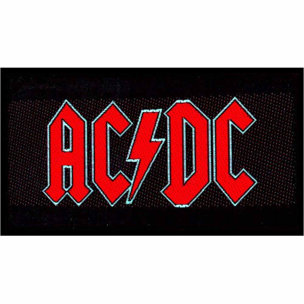 AC/DC - Red Logo Patch - Schwarz/Rot